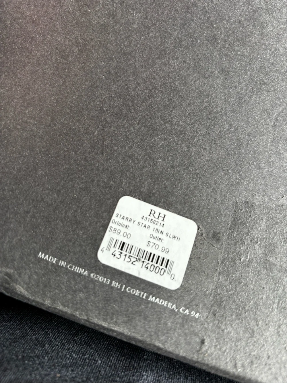 NIB Restoration Hardware Starry Star 18”